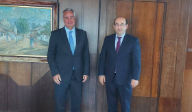 Ambassador Tigran Mkrtchyan had a meeting with the Minister of Interior Affairs of Greece Makis Voridis