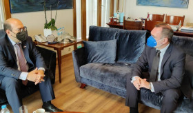 Tigran Mkrtchyan met with Greek Deputy Foreign Minister for Diaspora Affairs Andreas Katsaniotis