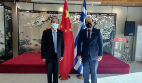 Ambassador Tigran Mkrtchyan's visit to the Embassy of China in Greece