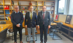Ambassador Tigran Mkrtchyan met with the chairman of the board of directors of the "Megaron" opera complex in Athens, Nikos Pimblis and the artistic director of Yanis Vakarelis.