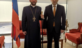 Tigran Mkrtchyan, the newly appointed ambassador of RA to Greece participated in the Holy Liturgy of the Armenian churches in Athens