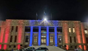 The buildings of Greek cities' municipalities were illuminated with the Armenian tricolor