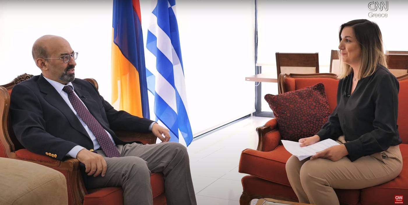 Հունաստանում ՀՀ դեսպան Տիգրան Մկրտչյանի հարցազրույցը «CNN Հունաստան»-ին