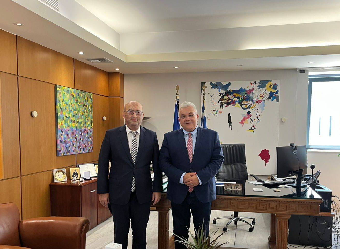Ambassador Tigran Mkrtchyan Meets with Deputy Minister of Education Mr. Nikolaos Papaioannou