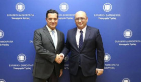 Meeting of Ambassador Tigran Mkrtchyan with Greek Minister of Health Adonis Georgiadis