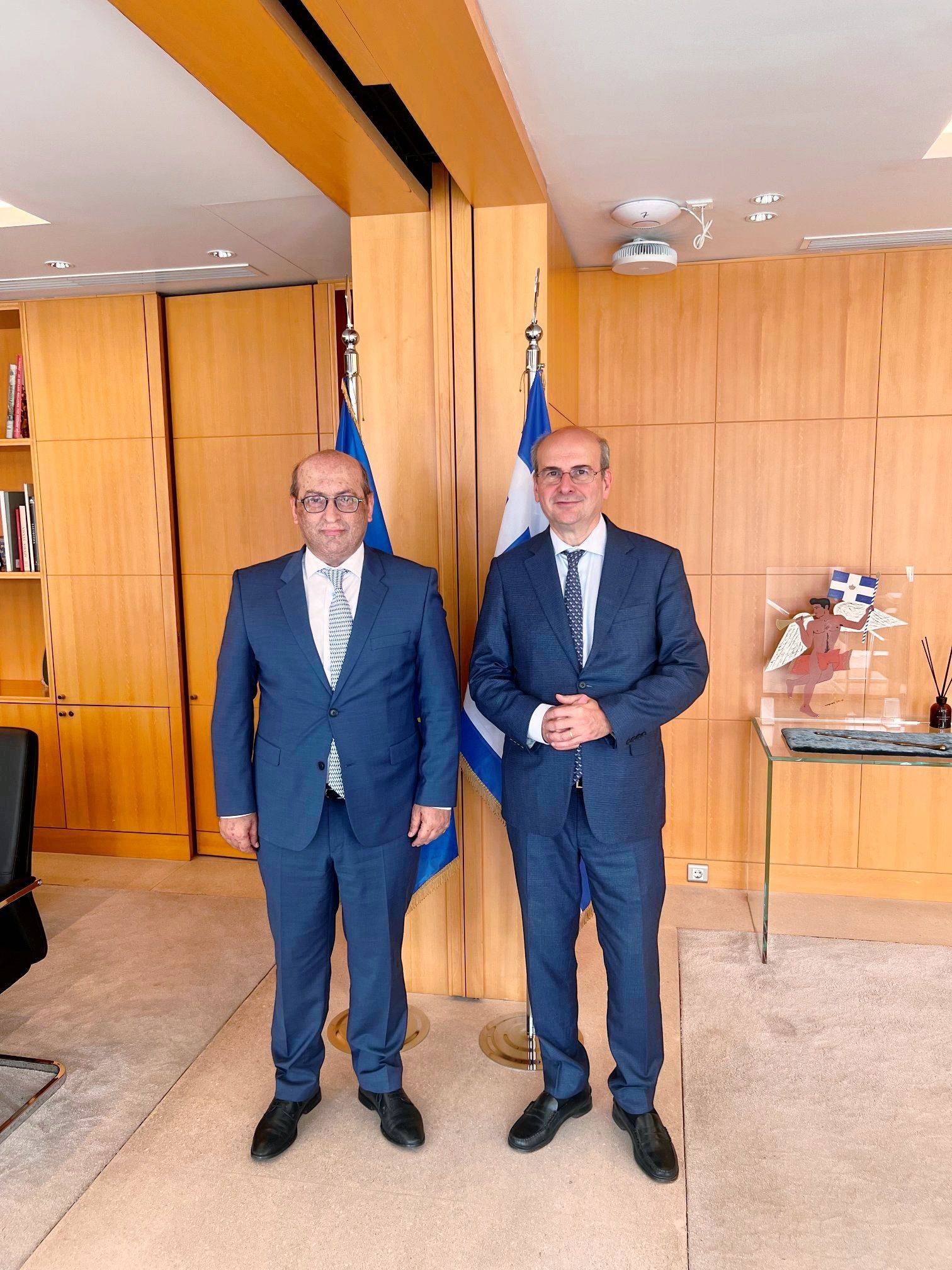 Ambassador Tigran Mkrtchyan Meets with Greek Deputy Prime Minister Kostis Hatzidakis
