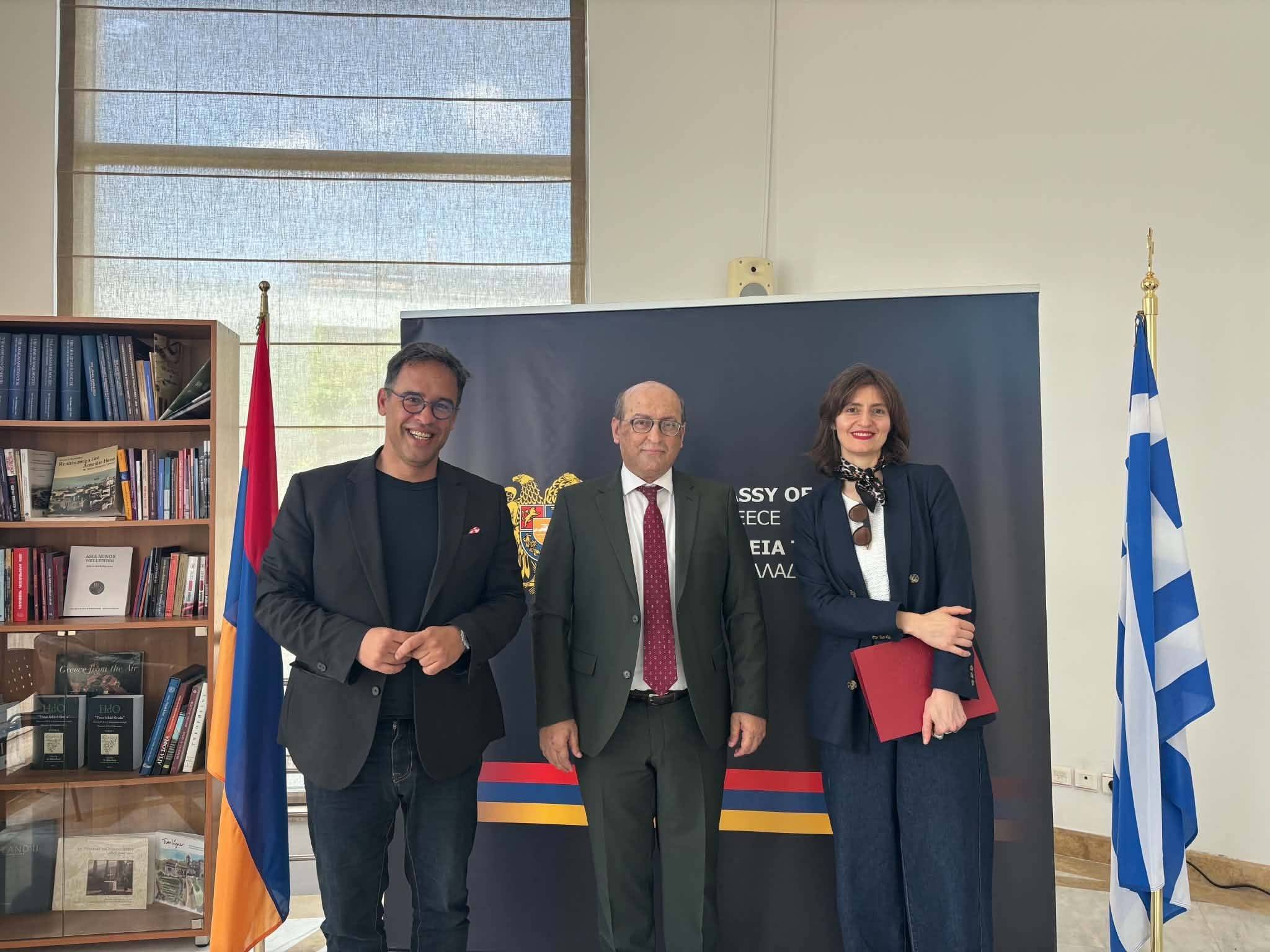 Ambassador Mkrtchyan Holds Talks with the Leadership of the Anima Syros International Animation Festival