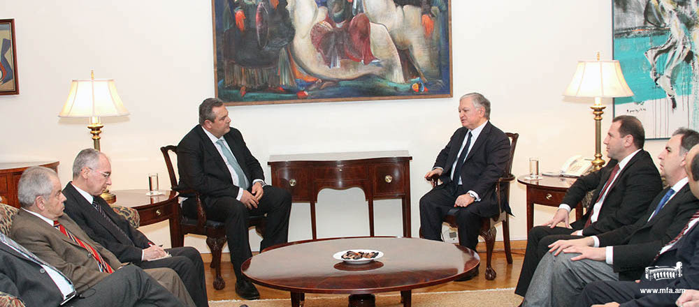 The meeting between Foreign Minister of Armenia and Minister of National Defence of Greece