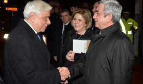 President Serzh Sargsyan in Athens was present at the opening of exhibition Armenia:The Spirit of Ararat