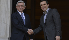 In Athens President Serzh Sargsyan met with the Prime Minister of Greece Alexis Tsipras