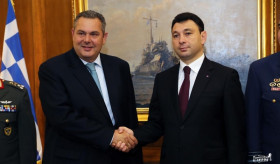 RA NA Deputy Speaker Eduard Sharmazanov Meets with National Defence Minister of Hellenic Republic in Athens