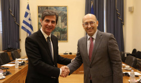 Meeting of the Ambassador of the Republic of Armenia to the Hellenic Republic, H.E. Mr. Tigran Mkrtchyan, with the Chairman of Standing Committee on National Defence and Foreign Affairs of the Greek   Parliament.
