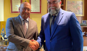 Meeting of Ambassador Mkrtchyan with Vassilis Oikonomou in the Hellenic Parliament